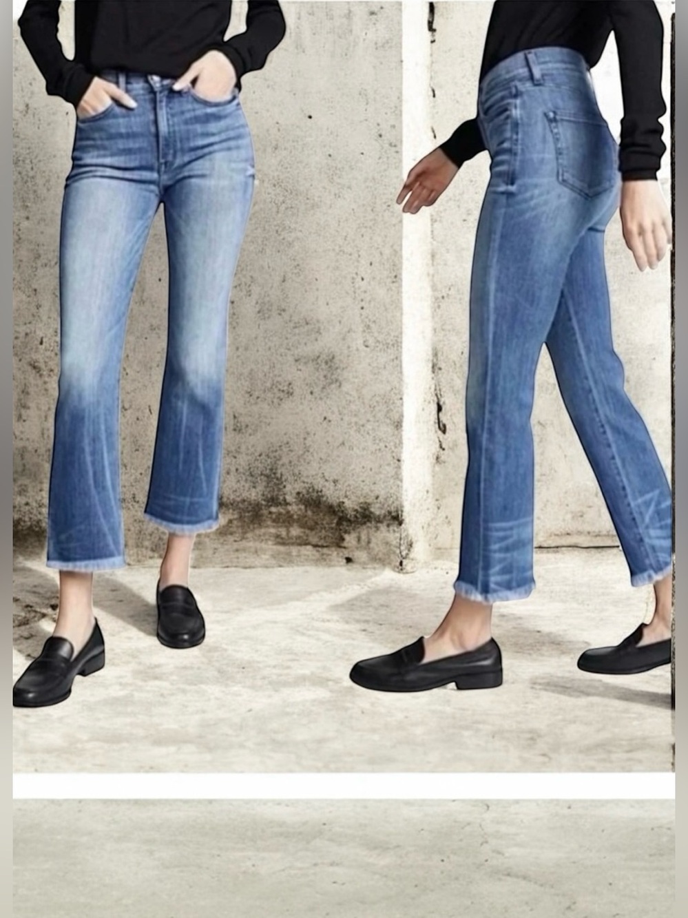AYR The Bomb Pop Straight Leg High Rise Jeans Blue
